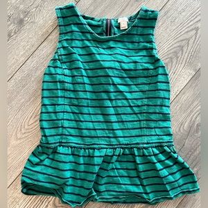 J Crew green blue striped peplum top (Bundle 3 for $15)